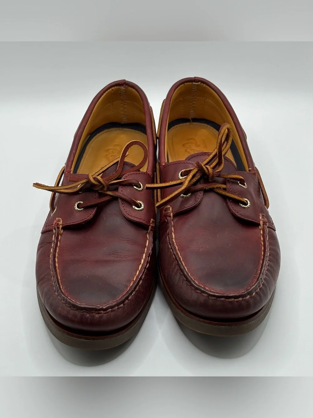Sperry Gold Cup Leather Boat Shoes Men's Size 10.5M Burgundy Brown Hand-Sewn